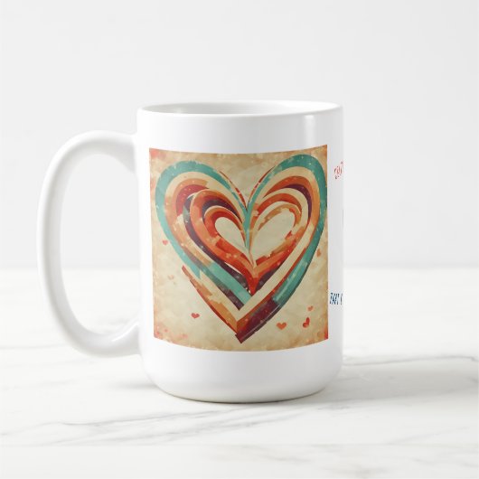 Herzförmige Retro Kaffeetasse (Links)