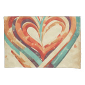 Herzförmige Retro Kissenbezug (Vorderseite-Links)