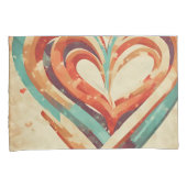 Herzförmige Retro Kissenbezug (Vorderseite-Rechts)