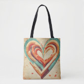 Herzförmige Retro Tasche (Vorderseite)