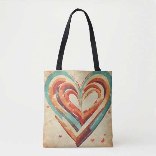 Herzförmige Retro Tasche (Vorderseite)