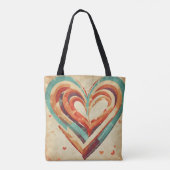 Herzförmige Retro Tasche (Rückseite)