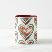 Herzförmige Retro Tasse (Zentrum)