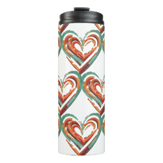 Herzförmige Retro Thermosbecher