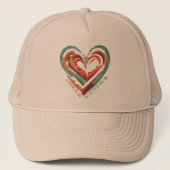 Herzförmige Retro Truckerkappe (Vorderseite)