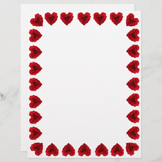 Herzförmige Rote Rose (Vorne/Hinten)