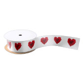 Herzförmige Rote Rose Satinband (Spule)
