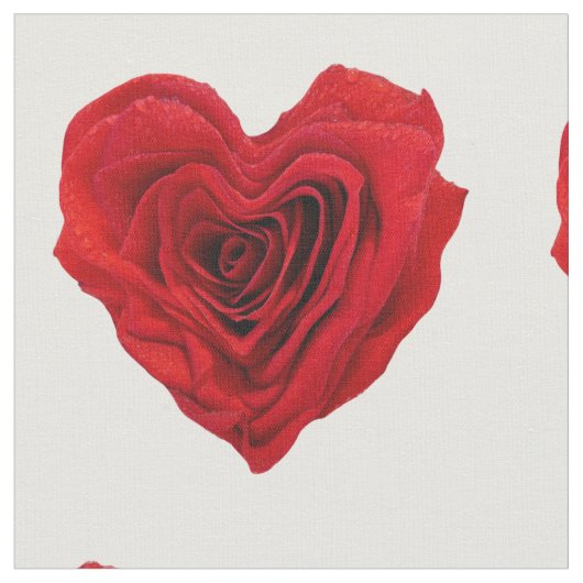 Herzförmige Rote Rose Stoff (Nahaufnahme)