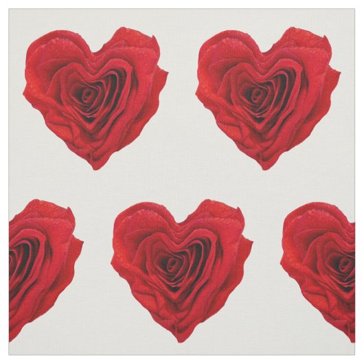Herzförmige Rote Rose Stoff (Muster)