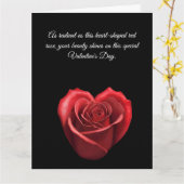 Herzförmige Rote Rosen Valentine- Karte (Gelbe Blume)