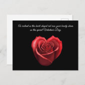 Herzförmige Rote Rosen Valentine- Postkarte (Vorne/Hinten)