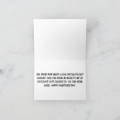 Herzförmige Schokoladenkekse Rote Valentine Feiertagskarte (Innenseite)