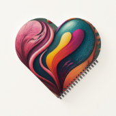 Herzförmige Spirale Notizblock (Rückseite)