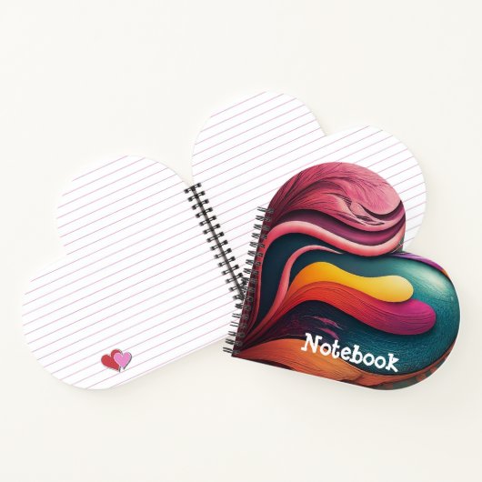 Herzförmige Spirale Notizblock (Innenseite)
