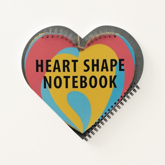 Herzförmige Spirale Notizblock (Rückseite)