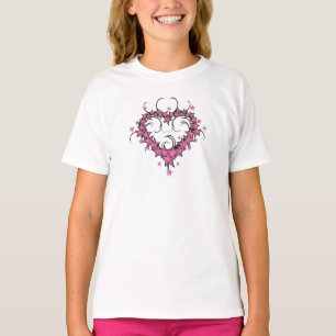 Herzförmige Sterne Tattoodesign T-Shirt