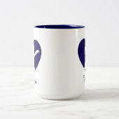 Herzförmige Tasse mit individuellem Monogramm und (Mittel)