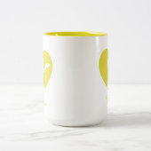 Herzförmige Tasse mit individuellem Monogramm und (Mittel)