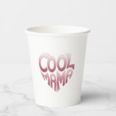 Herzförmige Typografie: COOLES MAMA Pappbecher (Vorderseite)