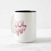 Herzförmige Typografie: COOLES MAMA Zweifarbige Tasse (Vorderseite Links)