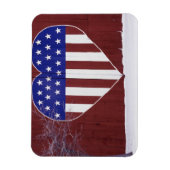 Herzförmige US Flagge Magnet (Vertikal)
