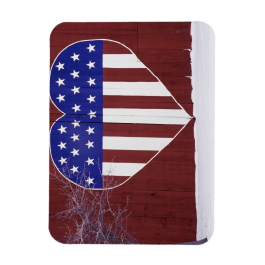 Herzförmige US Flagge Magnet (Vertikal)