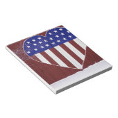 Herzförmige US Flagge Notizblock (angewinkelt)