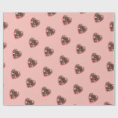 Herzförmige Valentine-Schokoladenküche Geschenkpapier (Flach)