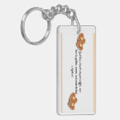 Herzförmige Waffeln mit herzlichen Worten Schlüsselanhänger (Vorderseite links)