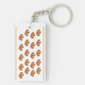 Herzförmige Waffeln mit herzlichen Worten Schlüsselanhänger (Rückseite)