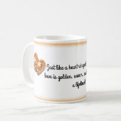 Herzförmige Waffeln mit herzlicher Tasse (Vorderseite Links)