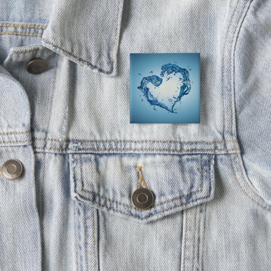 Herzförmige Wasserablagerungen Button (Beispiel)