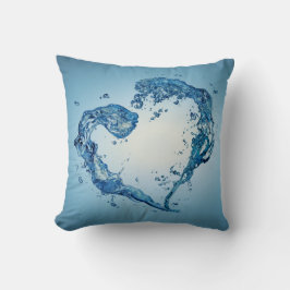 Herzförmige Wasserablagerungen Kissen