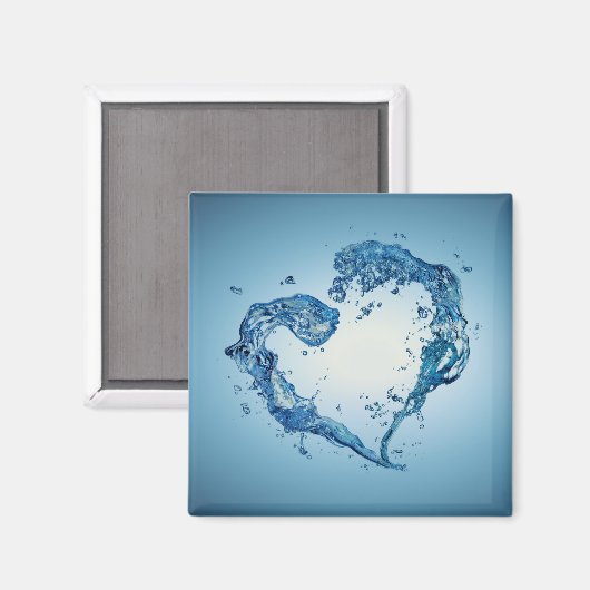 Herzförmige Wasserablagerungen Magnet (Vorderseite/Rückseite)