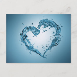 Herzförmige Wasserablagerungen Postkarte