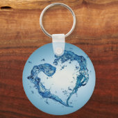 Herzförmige Wasserablagerungen Schlüsselanhänger (Vorderseite)