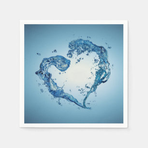 Herzförmige Wasserablagerungen Serviette