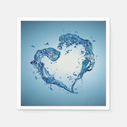 Herzförmige Wasserablagerungen Serviette (Vorderseite)