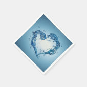 Herzförmige Wasserablagerungen Serviette (Ecke)