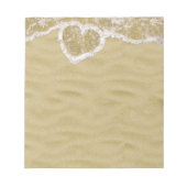 Herzförmige Wasserblasen am Strand Notizblock (Vorderseite)