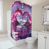 "Herzförmige Wassertropfen" Duschvorhang (Beispiel)