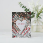 Herzförmige Weihnachtskarte  Feiertagspostkarte (Stehend Vorderseite)