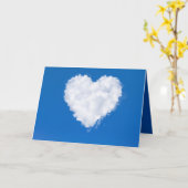 Herzförmige Wolke am blauen Himmel Karte (Gelbe Blume)