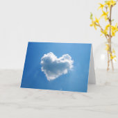 Herzförmige Wolke am Himmel Karte (Gelbe Blume)