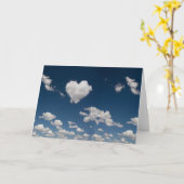 Herzförmige Wolke Karte (Gelbe Blume)