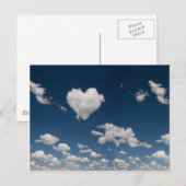 Herzförmige Wolke Postkarte (Vorne/Hinten)