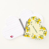 Herzförmige Zitrusfrüchte Botanischer Personalisie Notizblock (Innenseite)