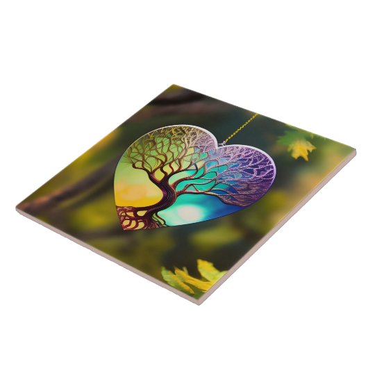 Herzförmiger Baum von Lebensschmuck Fliese (Seite)