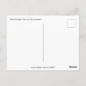 Herzförmiger Baum von Lebensschmuck Postkarte (Rückseite)