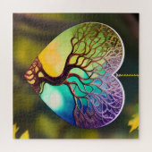 Herzförmiger Baum von Lebensschmuck Puzzle (Horizontal)